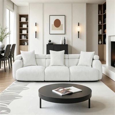 Καναπές σαλονιού από ύφασμα Nordic Cotton